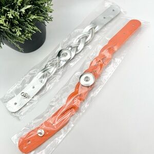 SNAP JEWELRY LEATHER BRACELET